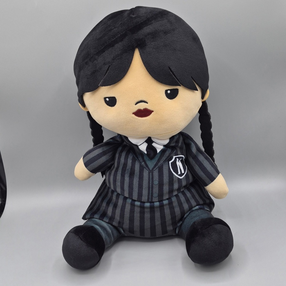 Wednesday Addams Plush Just Play Nevermore Academy Uniform Netflix  Goth Toy